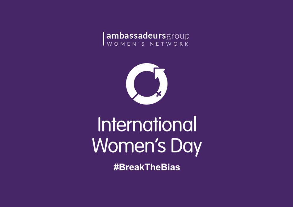 Amabassadeurs Group International Women's Day banner.