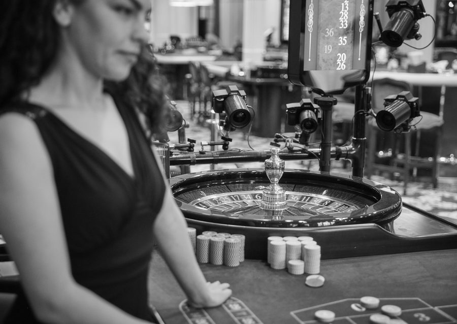 A roulette table